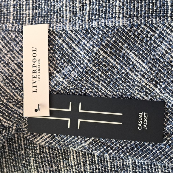 [Liverpool Los Angeles] Blue Boxy Blazer with Mandarin Collar - Picture 5 of 11